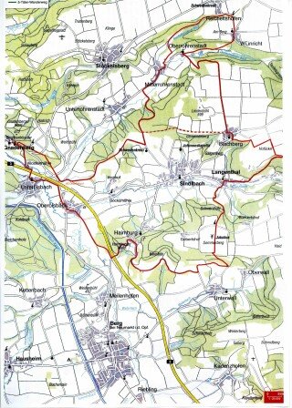 Karte 5 Taeler Wanderweg